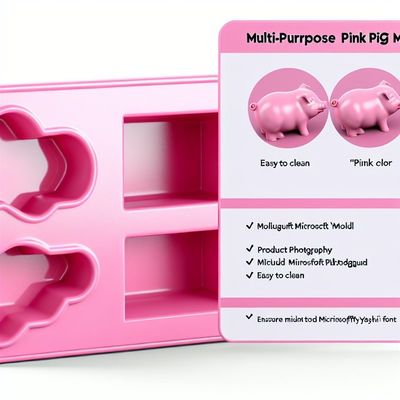 Molde de cerdo rosa fácil de limpiar para el rosa multiuso
