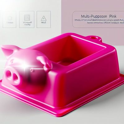Molde de cerdo rosa fácil de limpiar para el rosa multiuso