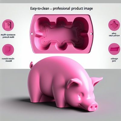 Molde de cerdo rosa fácil de limpiar para el rosa multiuso